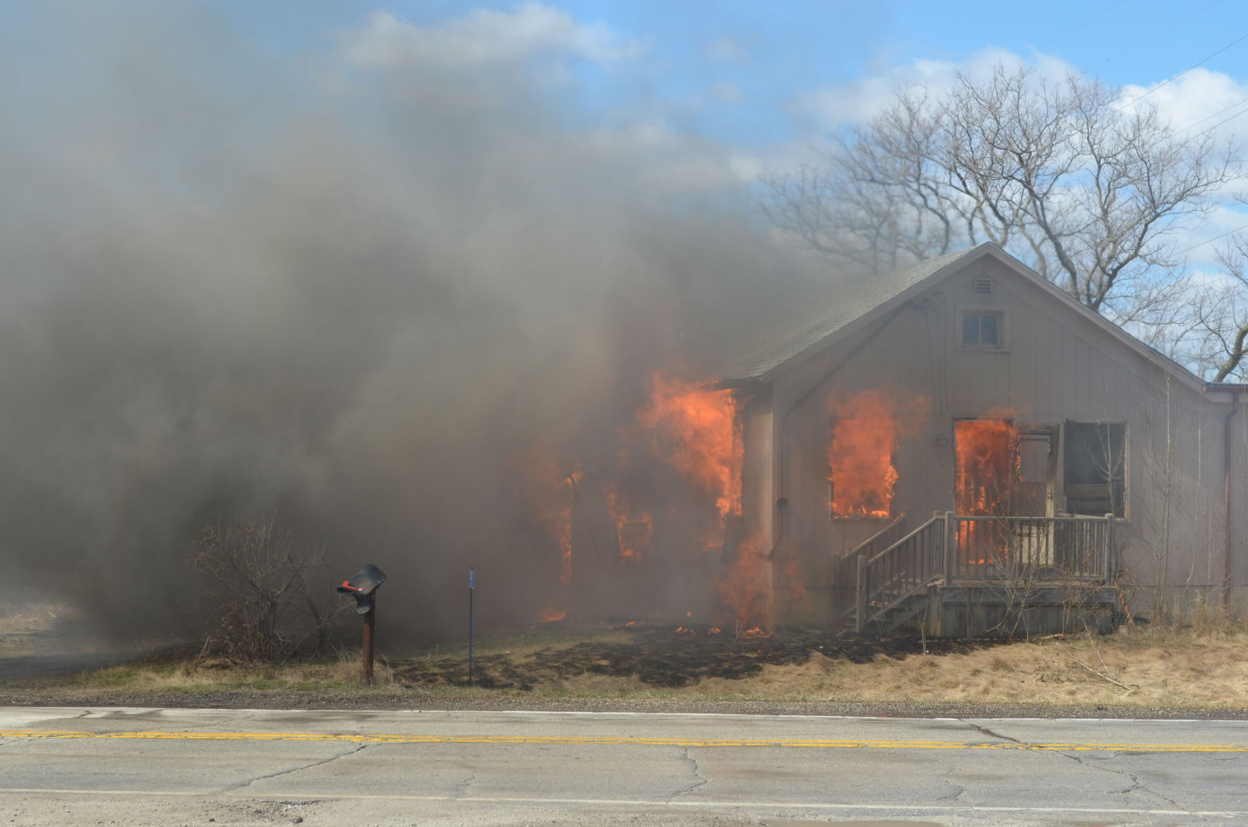 The fire